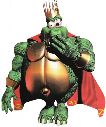 King K. Rool (hand over mouth)