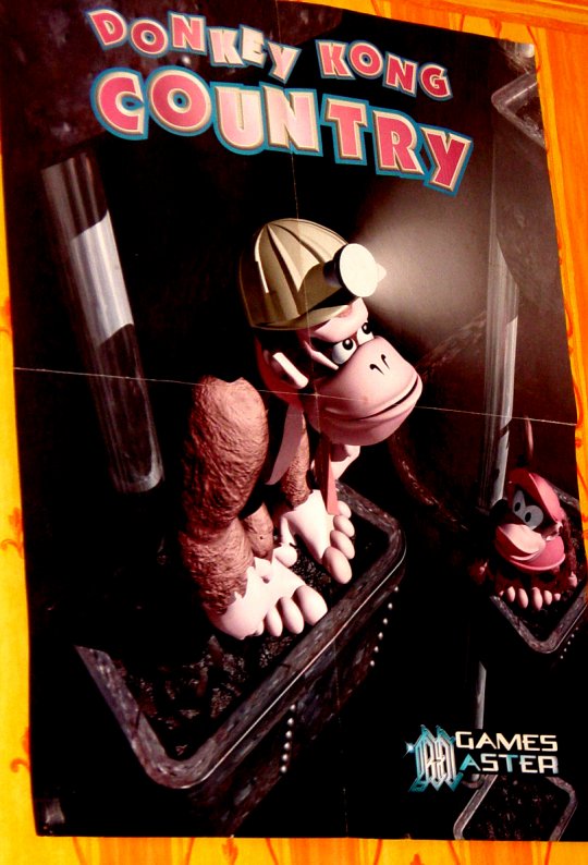 DK and Diddy explore the mines (photographed poster)