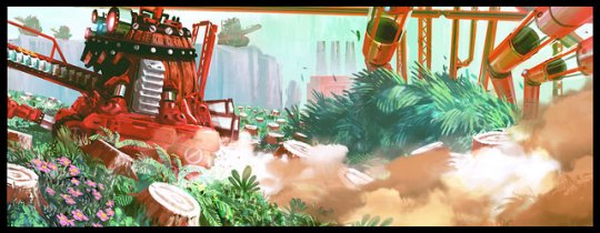 Deforestation concept art